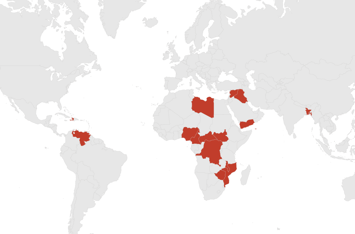 Worldwide logistics service map